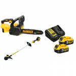 DCM561PB DeWALT 18V žoliapjovė &ndash; trimeris + DCM565P2 18V grandininis pjūklas