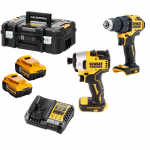 DCDC809P2 DeWALT 18V gręžtuvo - suktuvo ir smūginio suktuvo rinkinys (2x5.0 Ah)