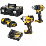 DCDC809M2 DeWALT 18V gręžtuvo - suktuvo ir smūginio suktuvo rinkinys (2x4.0 Ah)