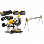 DHS780T2A DeWALT FLEXVOLT 54V XPS skersinio pjovimo staklės (305 mm) + DE7023 stalas (2x6.0 Ah)