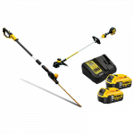 DCM561P2 DEWALT 18V žoliapjovė &ndash; trimeris + DCMPH566N 18V 550 mm gyvatvorių žirklės
