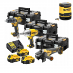 DCKM009 + DCR009 DeWALT įrankių rinkinys (DCD791 + DCF899H + DCG406) + DCR009T (3x5.0 Ah)