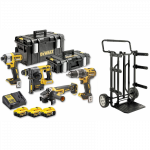 DCK422P3 DeWALT 18V combo rinkinys (3x5.0 Ah) + 1-70-324 TOUGHSYSTEM vežimėlis