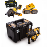 DCG414X2 DeWALT FLEXVOLT 54V kampinis &scaron;lifuoklis + DCH333NT 54V perforatorius