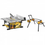 DWE7492 DeWALT i&scaron;ilginio pjovimo staklės + DWE74911 stalinių pjovimo staklių stovas