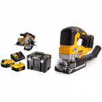 DCS391P2 DeWALT 18V diskinis pjūklas + DCS334N 18V siaurapjūklis
