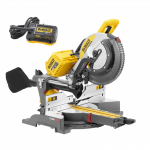 DHS780NA DeWALT FLEXVOLT 54V skersinio pjovimo staklės su adapteriu elektros lizdui (305 mm)