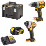 DCD800N DeWALT 18V suktuvas-gręžtuvas + DCF887N DeWALT 18V XR Li-Ion smūginis suktuvas (1x4.0 Ah)