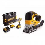 DCD796P2 DeWALT 18V suktuvas &ndash; smūginis gręžtuvas + DCS334N 18V siaurapjūklis