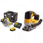 DCS570P2 DeWALT 18V diskinis pjūklas + DCS334N 18V siaurapjūklis
