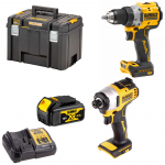 DCD800N DeWALT 18V suktuvas-gręžtuvas + DCF809N DeWALT 18 V smūginis suktuvas (1x4.0 Ah)