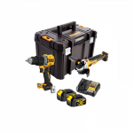 DCK2026M2T DeWALT 18V kampinio &scaron;lifuoklio ir suktuvo-smūginio gręžtuvo rinkinys (2x4.0 Ah)
