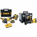 DCG418T2 DeWALT FLEXVOLT 54V kampinis &scaron;lifuoklis + DCS388NT FLEXVOLT 54V tiesinis pjūklas