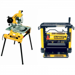 DW743N DeWALT 250 mm kombinuotasis pjūklas + DW733 reismusinės obliavimo staklės