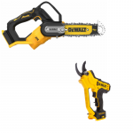DCMPP568N DeWALT 18V akumuliatorinis sekatorius + DCMPS520N 18V grandininis pjūklas