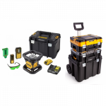 DCE079D1G DeWALT rotacinis nivelyras + DWST1-81049 TSTAK vežimėlio ir dėžių komplektas