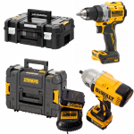 DCD800NT DeWALT 18V suktuvas-gręžtuvas + DCF899P2 DeWALT 18V smūginis veržliasukis (2x5.0 Ah)