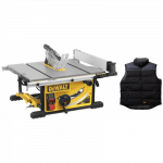 DWE7492 DeWALT i&scaron;ilginio pjovimo staklės + DWC50-013 liemenė