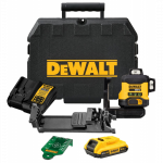 DCLE34031D1 DeWALT 18V XR 3x360&deg; kompakti&scaron;kas lazerinis nivelyras (1x2.0 Ah)