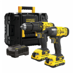SFMCK465D2T Stanley V20, 18V smūginio suktuvo ir suktuvo-gręžtuvo rinkinys (2x2.0 Ah)