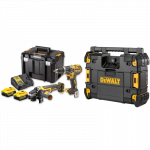 DCK2080P2T DeWALT smūginio suktuvo-gręžtuvo ir kampinio &scaron;lifuoklio rinkinys + DWST1-81078 TSTAK radijo imtuvas