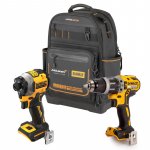 DCK296MNGT DeWALT 18V smūginis suktuvas + suktuvas-gręžtuvas su įrankių kuprine