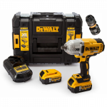 DCF899P2 DeWALT 18V smūginis veržliasukis (2x5.0 Ah) + DOVANA!