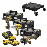 DCKM009 DeWALT įrankių rinkinys (DCD791 + DCF899H + DCG406) (3x5.0 Ah) + DOVANA!