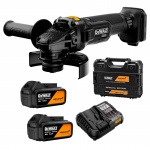 DCG405MP2T DeWALT 18V XR akumuliatorinis kampinis &scaron;lifuoklis (125 mm, 2&times;5.0 Ah, TSTAK)