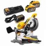 DHS780X2A DeWALT FLEXVOLT 54V XPS skersinio pjovimo staklės 305 mm (2x9.0 Ah)