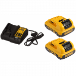 DCB107D2 DeWALT 12V baterijų ir kroviklio rinkinys (2x2.0 Ah)