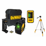 DW088CG DeWALT lazerinis nivelyras + DE0892G detektorius + DE0881T stovas