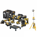 DCK422P3T DeWALT 18V combo rinkinys (3x5.0 Ah) + DCL079 18V prožektorius + DOVANA!