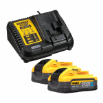 DCB115H2 DeWALT 18V baterijų ir kroviklio rinkinys (2x5.0 Ah)