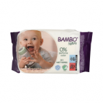 BAMBO drėgnos servetėlės kūdikiams NATURE, LT-EKO-001, 80 vnt.