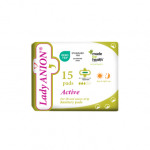LADY ANION ploni paketai su anijonų juostele ACTIVE, LT-EKO-001, 15 vnt.