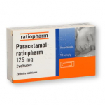 PARACETAMOL-RATIOPHARM, 125 mg, Žvakutės, N10