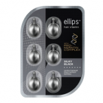 ELLIPS tepami vitaminai tamsiems plaukams su keratinu SILKY BLACK PRO KERATIN, 6 vnt.