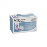ACCU-FINE adatos insulino &scaron;virk&scaron;tikliams, 32 G x 6 mm, 100 vnt.
