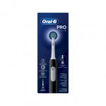 ORAL-B elektrinis dantų &scaron;epetėlis PRO SERIES 1 BLACK CROSS ACTION, juoda spalva, 1 vnt.
