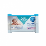 CANPOL BABIES drėgnos servetėlės kūdikiams ir vaikams, 99 % vandens, 60 vnt., 60 vnt.