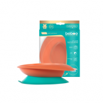 BABOO nuožulnus dubenėlis su prilimpančiu dugnu, nuo 6 mėn., persikinė spalva, 1 vnt.