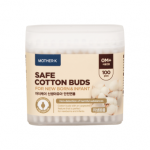 MOTHER-K medvilniniai krap&scaron;tukai su popieriniu pagaliuku, 100 vnt.