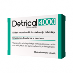 DETRICAL vitaminas D 4000 IU, 60 dengtų tablečių