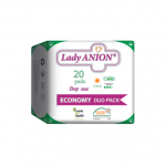 LADY ANION dieniniai paketai su anijonų juostele DUO PACK, LT-EKO-001, 20 vnt.