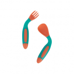 BABOO lankstūs įrankiai: &scaron;auk&scaron;telis ir &scaron;akutė, nuo 6 mėn, persikinė spalva, 1 vnt.