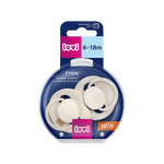 LOVI silikoniniai dinaminiai čiulptukai Prime, Coconut/ Ivory, 6-18m, 2 vnt., 34/402, 2 vnt.