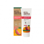 ECODENTA vaiki&scaron;ka dantų pasta be fluoro ORGANIC, sultingų vaisių skonio, 75 ml
