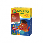 M&Ouml;LLER'S JUNIOR, kolos skonio, nuo 3 m., 45 kramtomosios tabletės