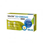 VITIRON D3 + OMEGA 3 STRONG, 60 kapsulių